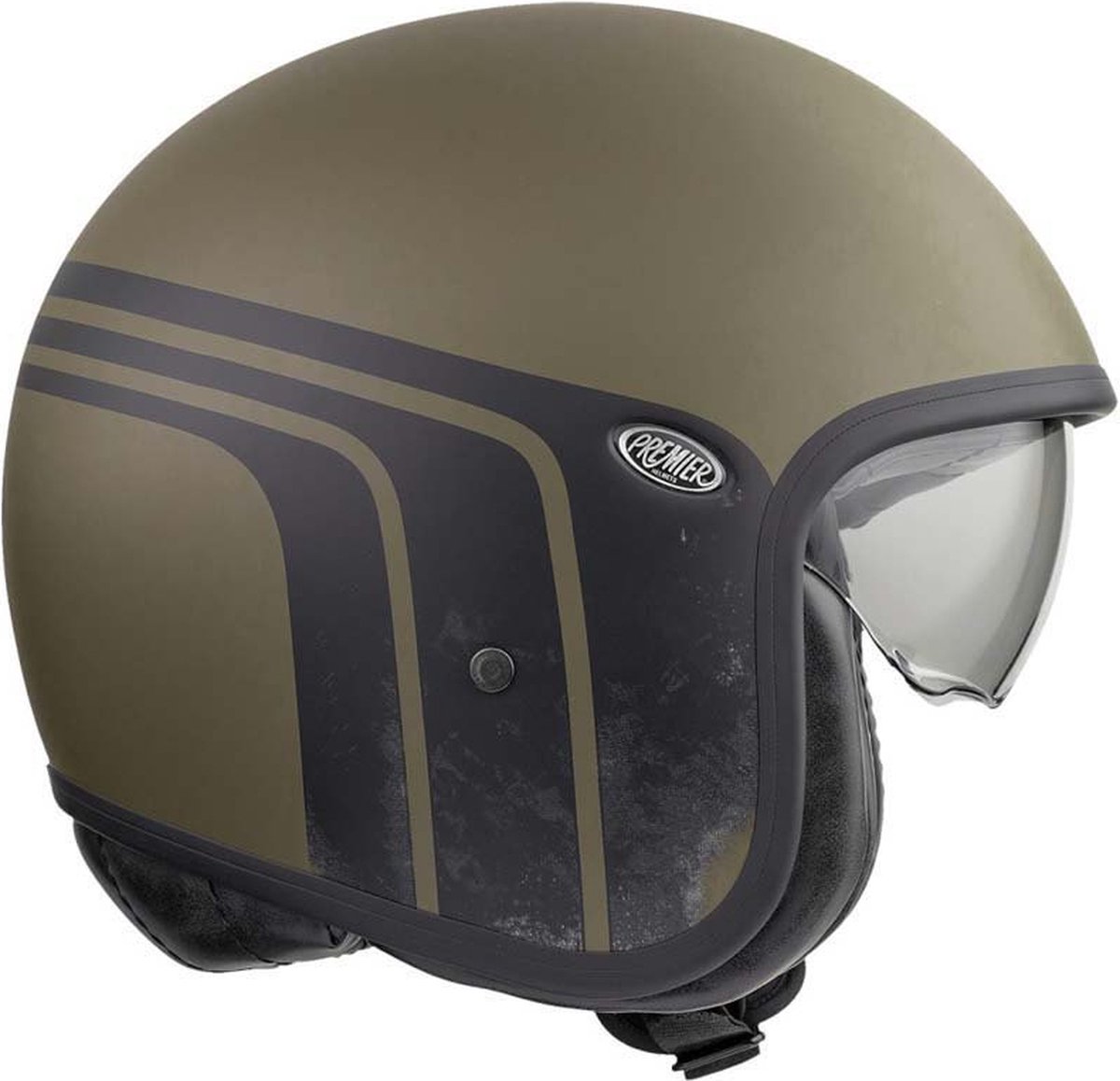 Premier Helmets 23 Vintage Btr Military Bm 22.06 Jet Helm Groen M