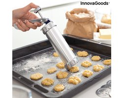 Koekjespistool - Koekjespers - Koekjes Vormen - Koekjesvorm - Bakspullen - 20 Vormpjes - 4 Spuitmonden Koekjespistool - Koekjespers - Koekjes Vormen - Koekjesvorm - Bakspullen - 20 Vormpjes - 4 Spuitmonden