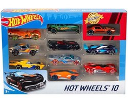 Hot Wheels - Speelgoed auto - Set 10 diverse speelgoedauto's