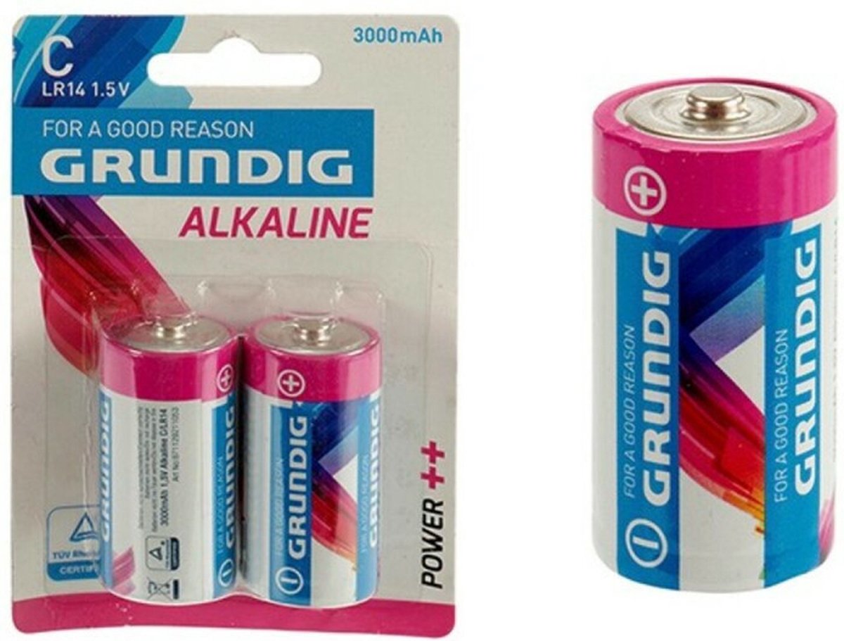 4x pièces Grundig V9 Plus pile alcaline - LR61 - 9 Volt Block batteries
