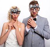 Foto props Bride & Groom glasses