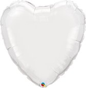 Folie ballon hart wit 45cm