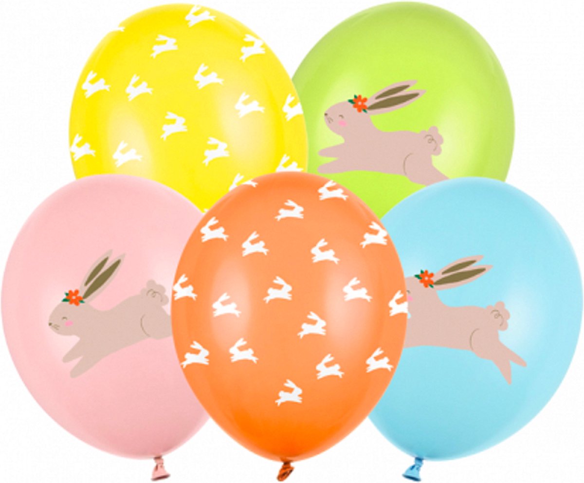 Partydeco - Partydeco ballonnen - Pasen eieren zoeken (50 stuks)