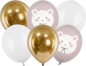 Partydeco - Partydeco ballonnen - Polar Bear (6 stuks)