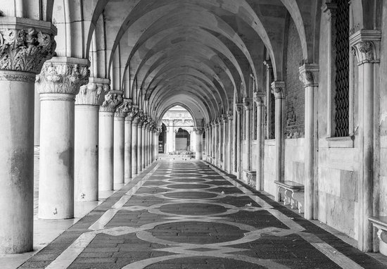 Papier peint photo - Papier peint intissé - Tunnel et piliers - Bâtiment - 3D - Monument - 208 x 146 cm