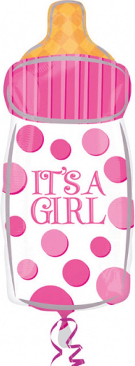 Anagram - Folieballon - Shape - It's a girl - Zonder vulling - 58x25cm