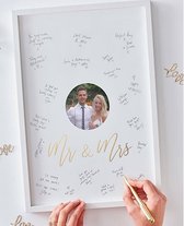 Livre d'or photo avec cadre Mr & Mrs