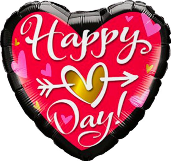 Qualatex - Folieballon Happy (Heart) Day! 45 cm