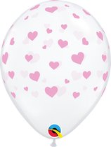 Qualatex - Qtex ballonnen Hearts A Round Pink (25 stuks)
