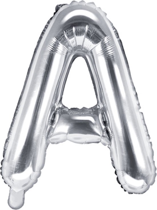 Folieballon Zilver Letter A (35 cm)