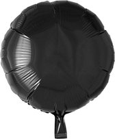 Wefiesta - Folieballon Black Rond, 43cm