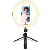 AgfaPhoto Ring Light Realiview ARL11 - Éclairage LED 11’’ avec trépied – L’Anneau Lumineux pour Les Photos, Les Selfies, Les vidéos, Youtube, Le Maquillage et TikTok, Compatible avec Les Smartphones
