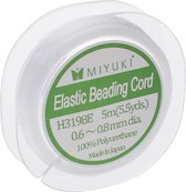 Miyuki Elastic Beading Cord, dikte 0,7 mm, rond, 5m