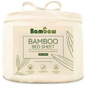 Bamboe Hoeslaken | 2-Persoons Eco Hoeslaken 200cm bij 200cm | Ivoor | Luxe Bamboe Beddengoed | Hypoallergeen Hoeslaken | Puur Bamboe Viscose Rayon Hoeslaken | Ultra-ademende Stof | Bambaw