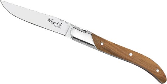 Foto: Steakmessen set van 6 olijfhout rvs bruin in luxe giftbox laguiole by haws