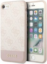 Guess 4G Stripe Back Case - Geschikt voor Apple iPhone 7/8/SE (4.7") - Roze