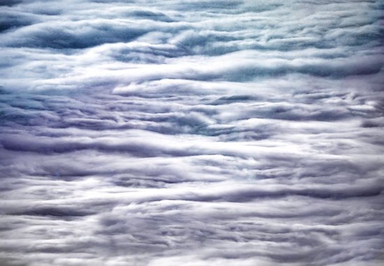Papier peint photo - Papier peint intissé - Nuages ​​bleus - Couverture nuageuse - 312 x 219 cm
