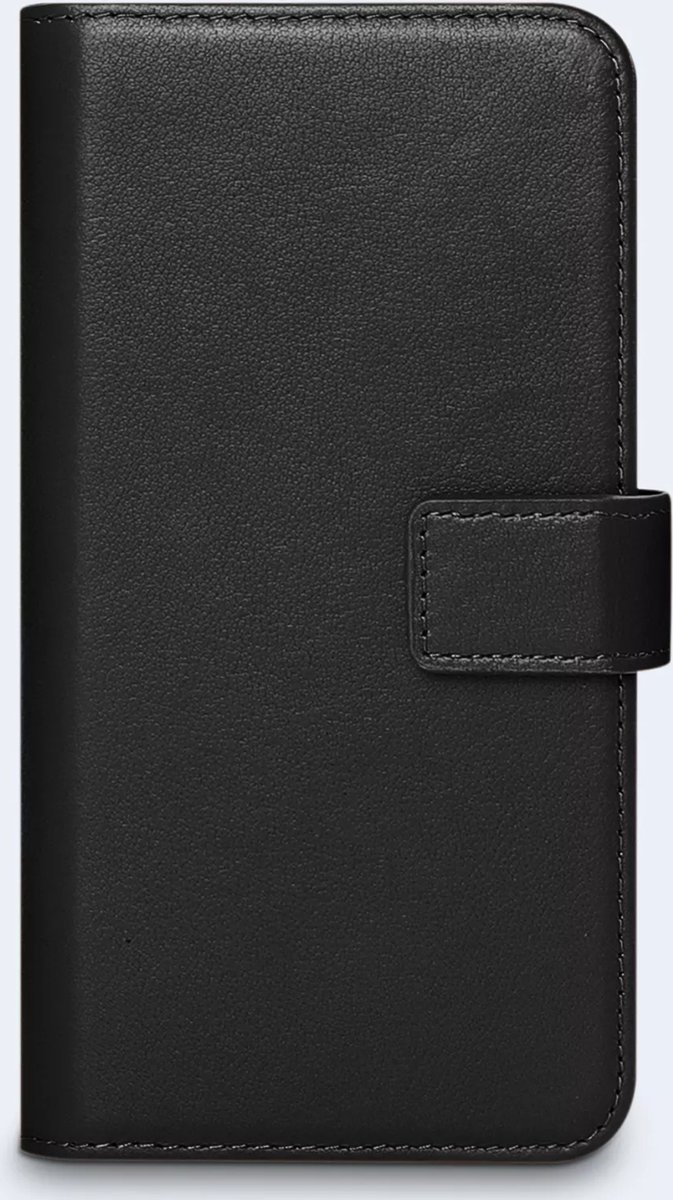 Caseuals Echt Lederen Portemonnee/Boekhoesje - Krachtige magneetsluiting - geschikt voor Apple iPhone 13 - Zwart