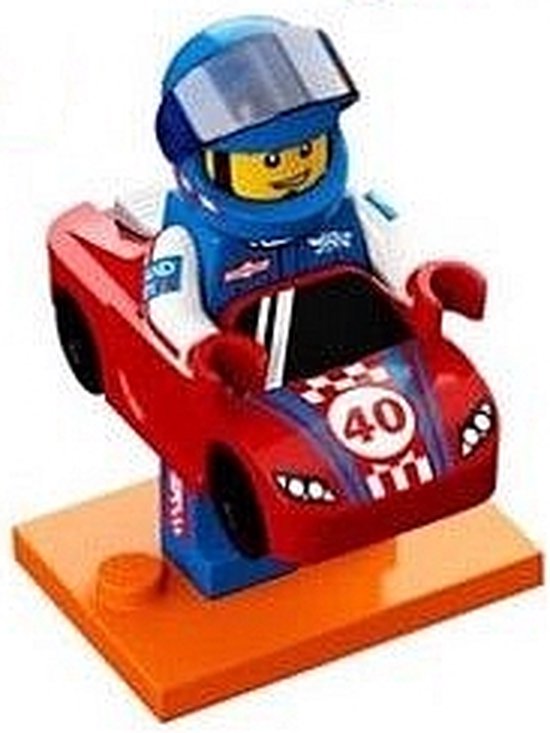 Lego minifiguur serie 18, Race Car Guy. Speelgoedbazaar.nl