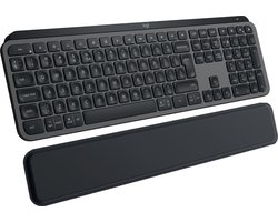 Logitech MX Keys S Plus - Draadloos Toetsenbord met Polssteun - Qwerty US international - Zwart