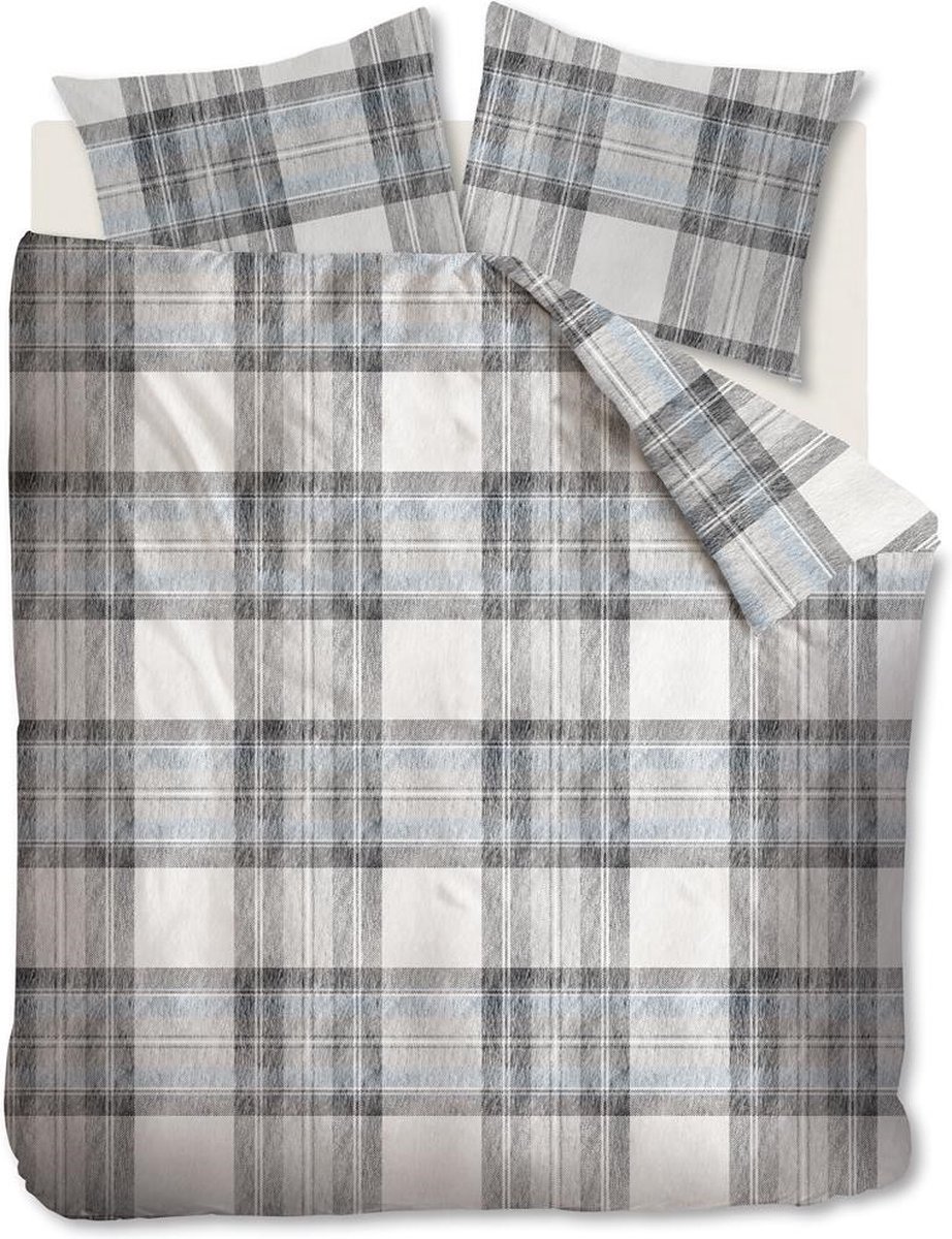Riviera Maison Blake University dekbedovertrek - Tweepersoons - 200x200/220 - Blauw Grijs