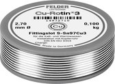 Felder Löttechnik Cu-Rotin® 3 Soldeertin, loodvrij Spoel Sn97Cu3 0.100 kg 2.7 mm