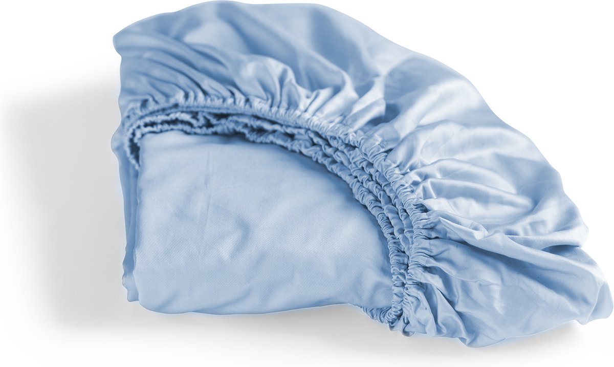 Cinderella - Sundays - Hoeslaken - Tot 25 cm matrashoogte - Satijn - 160x200 cm - Lichtblauw