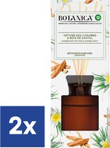 Airwick Botanica Caribbean Vetiver & Santal Bâtons parfumés - 2 x 80 ml