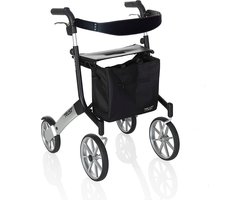 Opvouwbare TrustCare Let's Go Out Rollator Lichtgewicht Incl Rugsteun Zonder Remkabels
