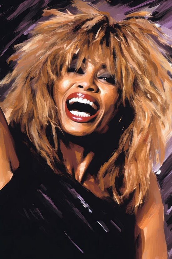 Tina Turner Poster - Poster Muziek - Queen of Rock - Abstract Poster - 51x71 - Geschikt om in te lijsten