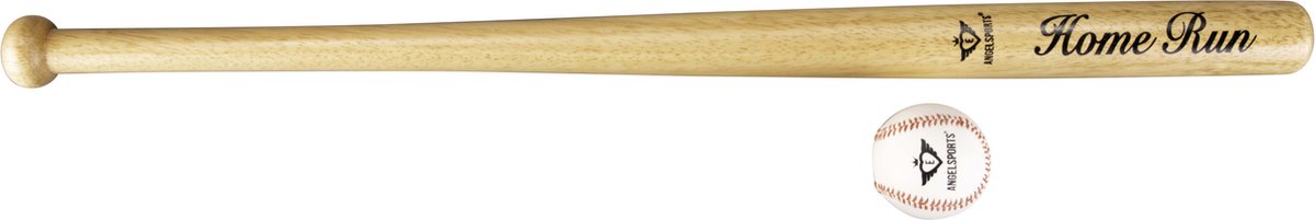 Honkbalset 30” – Naturel Honkbalknuppel 50 mm – Inclusief 9” Safety Bal – Baseball Bat Set – Trainings- en Speelset – Engelhart