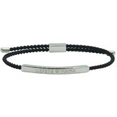 Bracelet des Mères - Gravé 'DEAREST MOM' - Cadeau pour la Fête des Mères/Anniversaire - Couleur Argent & Zwart