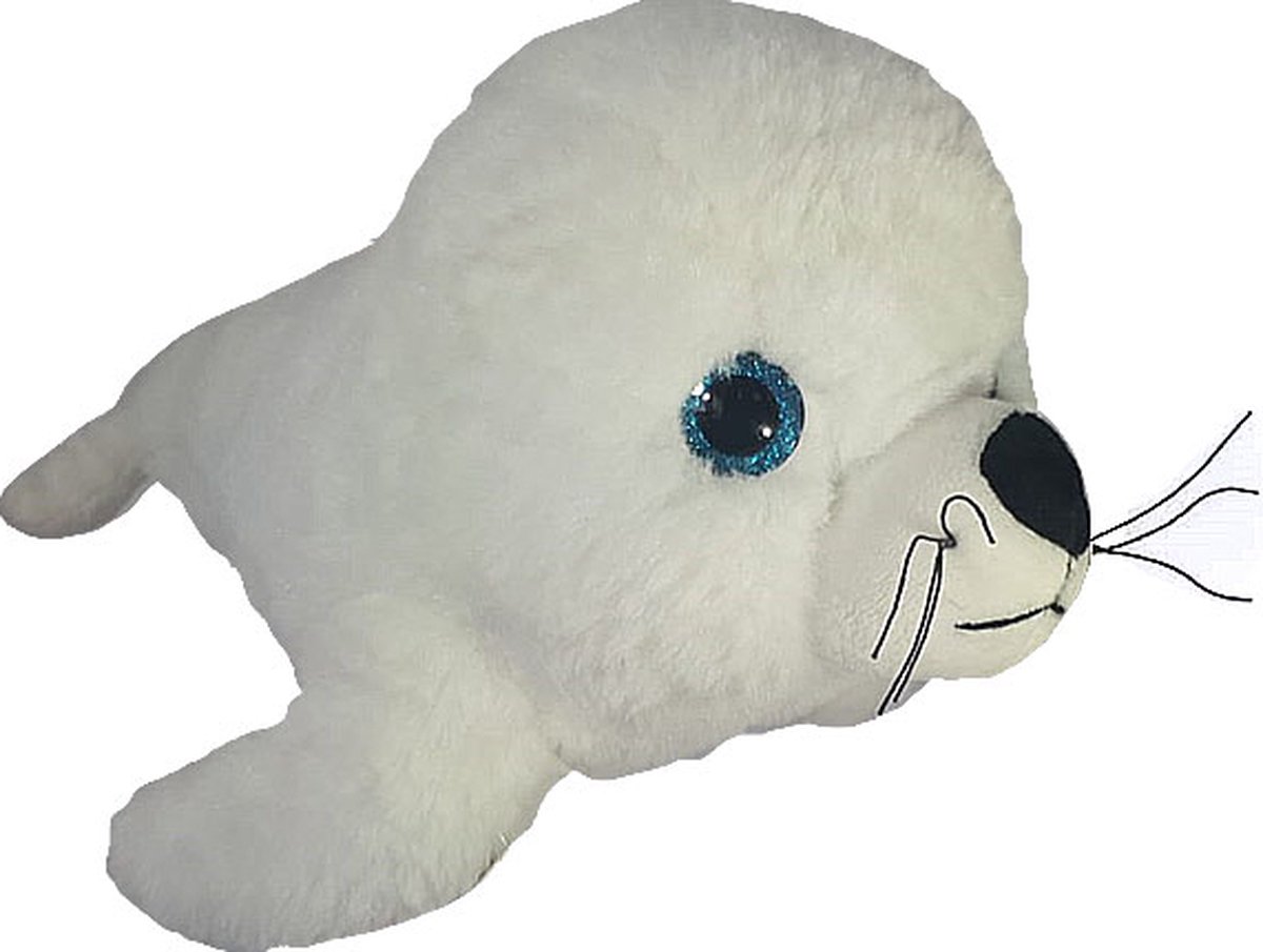 Zeeleeuw Wit Pluche Knuffel 35 cm {Sea Lion Plush Toy | Speelgoed Knuffeldier voor kinderen jongens meisjes}