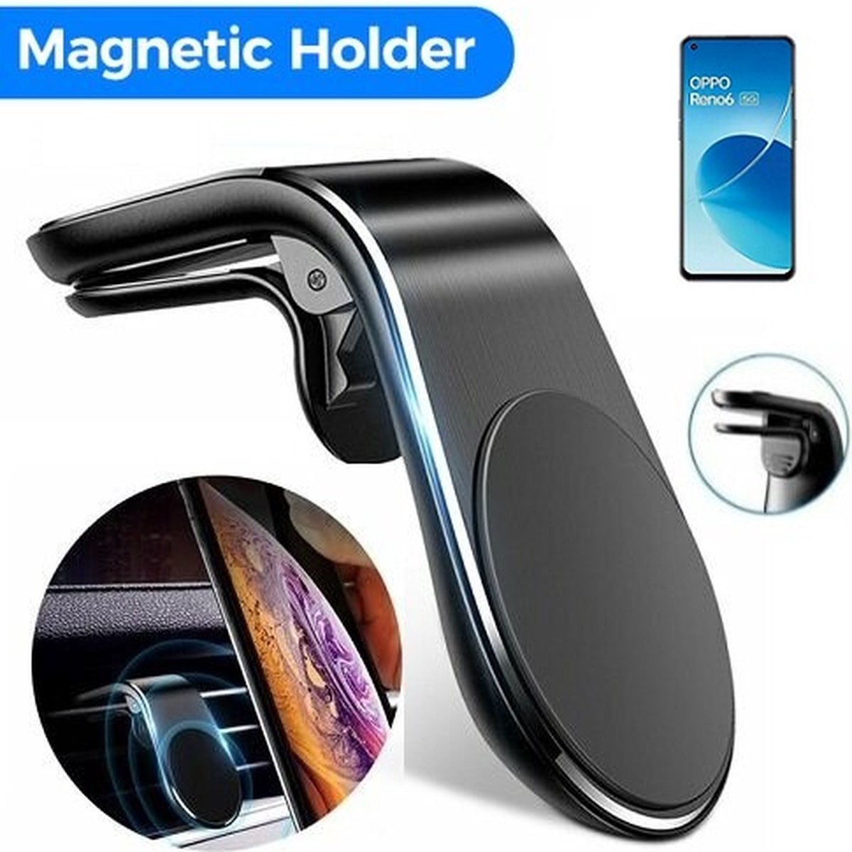 Oppo Reno6 5G Magnetische Telefoonhouder Auto