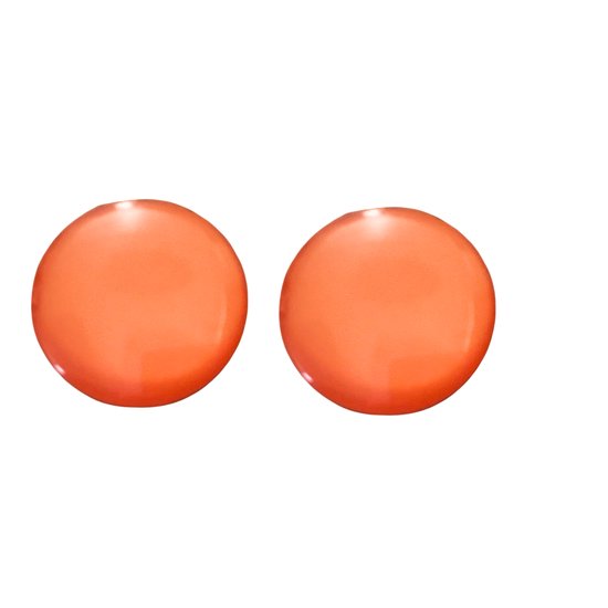 Clip oorbellen-Oranje-2.5 cm-Geen gaatjes-Charme Bijoux