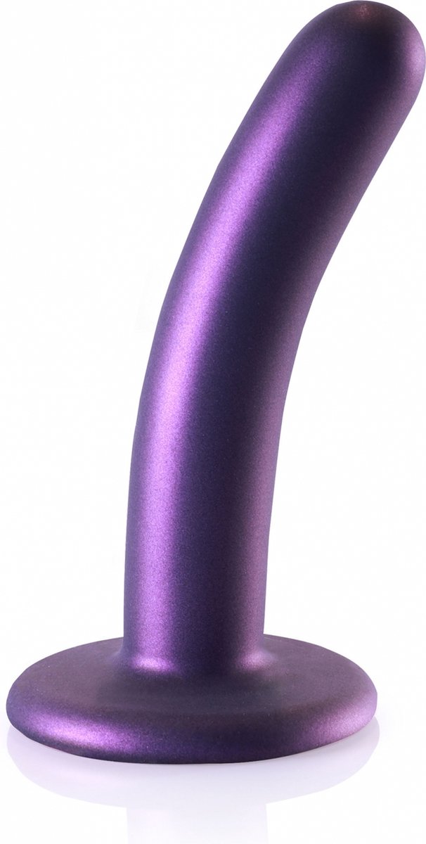 Shots - Ouch! OU819MPU - Smooth G-Spot Dildo - 5'' / 12 cm - Metallic Purple