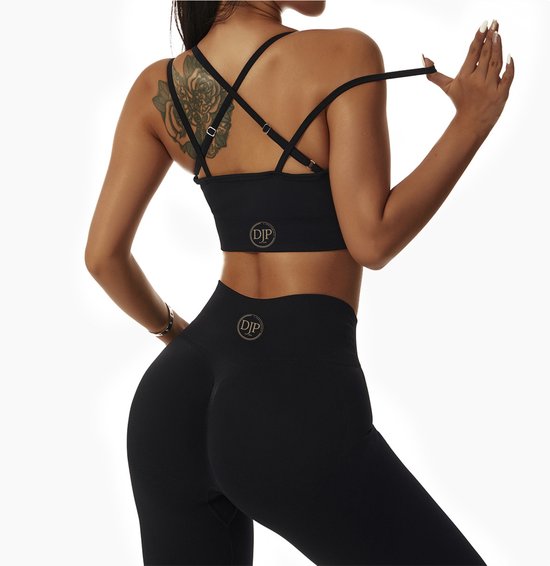 DJP Black Shadow Gym Suit Yoga Suit Legging Dames Sport
