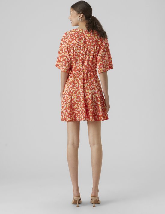 VERO MODA VMFIE FAME 2 4 SHORT WRAP DRESS WVN Dames Jurk Maat M