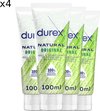 Durex Glijmiddel Natural - 100% natuurlijk - 100 ml x4
