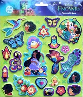 Disney Encanto - Foam stickers 22 stuks met multicolor glitter effect - knutselen - verjaardag - kado - cadeau - Maribel