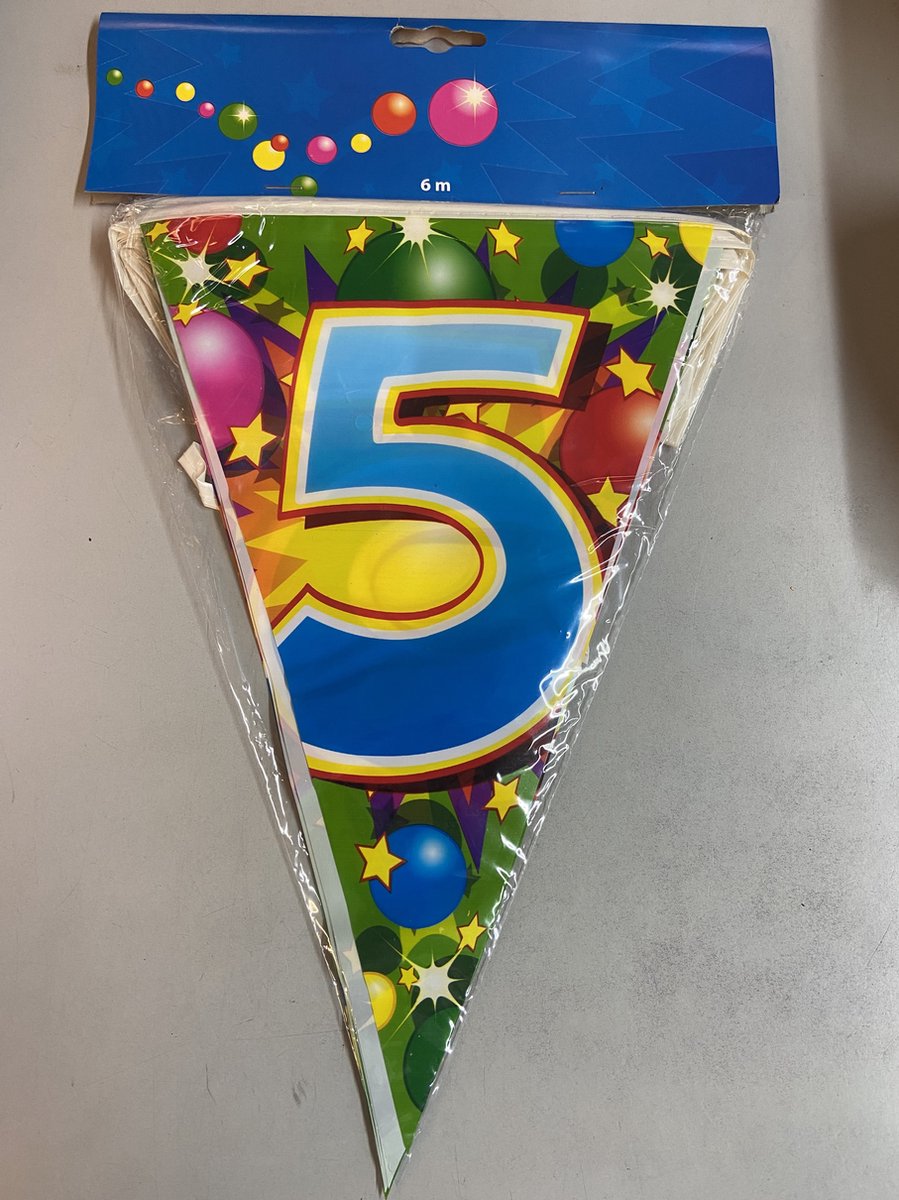 slinger 5 jaar vlaggenlijn 6 meter