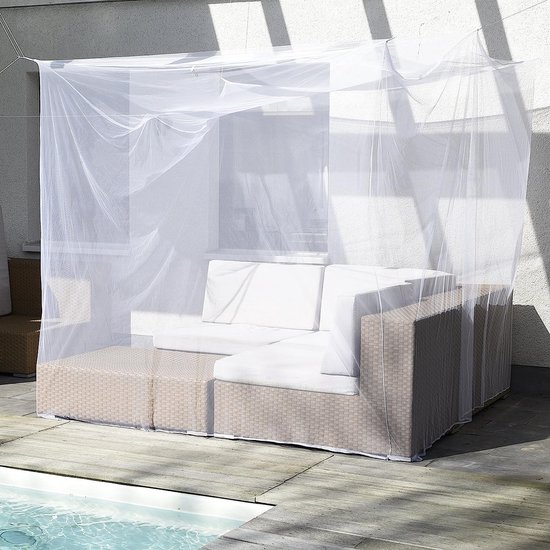 Moustiquaire 220 X 200 X 200 Cm Grande Moustiquaire Double Pour Voyage Filet A Baldaquin Pliable Portable Et Pret Pour Le Voyage