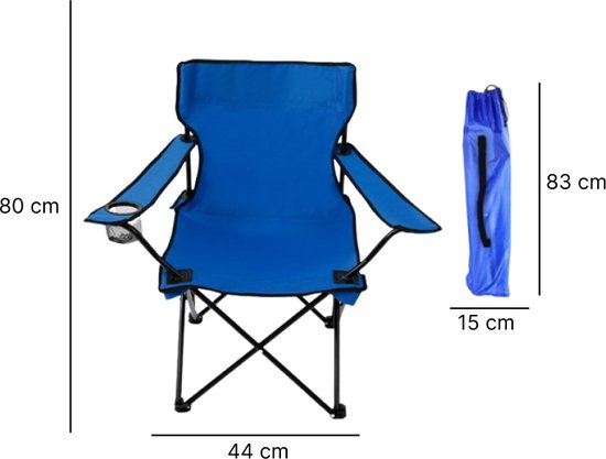 Chaise de camping - Blauw - Chaise pliante - Chaise de pêche - Tabouret de  pêche -... | bol