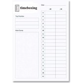 Time Boxing Planner - Timeboxing Dagplanner - Time Boxing Notepad