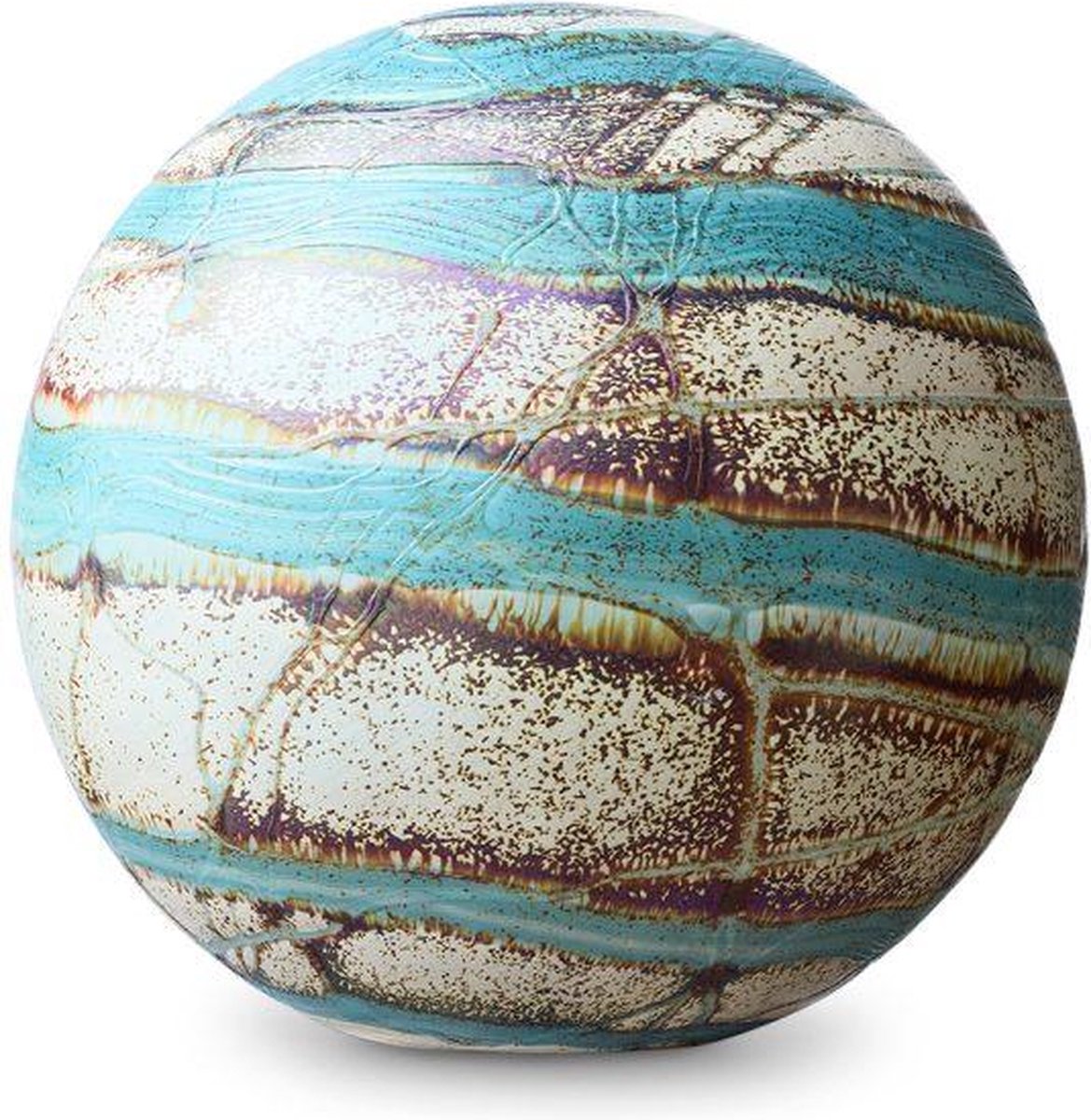 glas urn ornament, as bestemming, Elan line, bol vorm, groot, blauw, nova