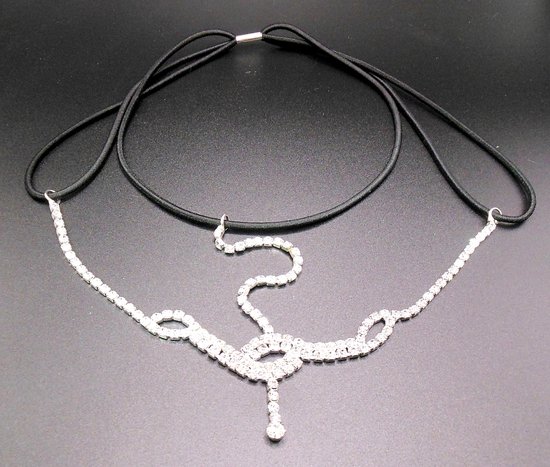 Sterren haarband, 2 stuks stervormige hoofdband strass haarband zilver