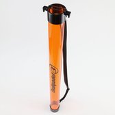 Bullpadel pick up tube / badminton aangeefkoker - transparant oranje
