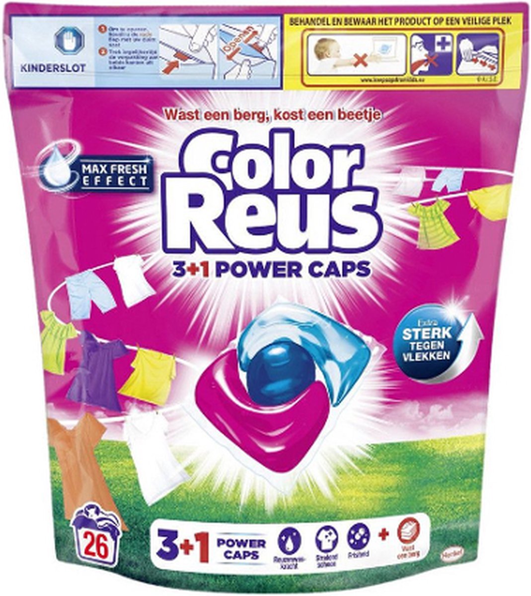 Color Reus 3+1 Power Caps wasmiddel - 26 capsules - Color Reus