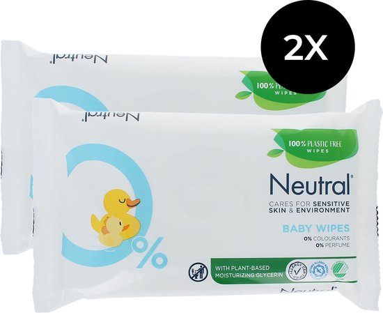 Neutral Baby Wipes – 2 x 52 sheets