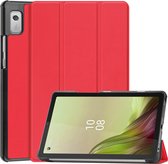 Hoes Geschikt voor Lenovo Tab M9 Hoes Luxe Hoesje Book Case - Hoesje Geschikt voor Lenovo Tab M9 Hoes Cover - Rood .